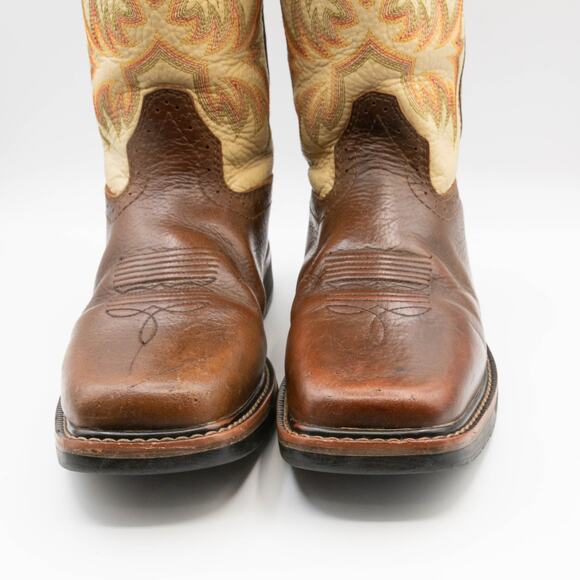JUSTIN Mens Driller Steel Toe ASTM Certified Western Work Boots Size 8.5 EE